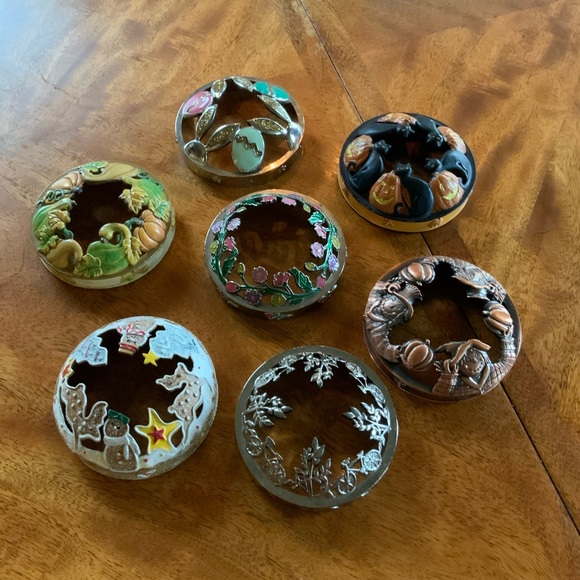 Sold | Yankee Candle Illuma Lid Candle Topper Lot - Set of 7 - Picture 2 of 10